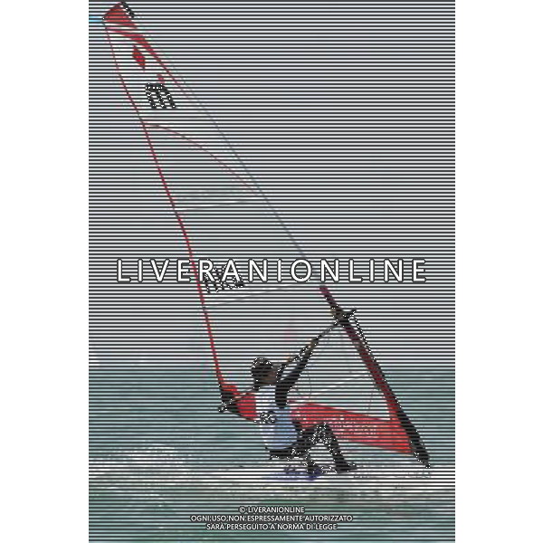 (101120) -- SHANWEI, Nov. 20, 2010 () -- Chan Hei Man Hayley of Hong Kong of China competes during the women\'s Mistral race of sailing competition at the 16th Asian Games in Shanwei, south China\'s Guangdong Province, Nov. 20, 2010. Chan ranked 2nd after 12 rounds. (/Zhu Zheng) ©photoshot/Agenzia Aldo Liverani Sas - ITALY ONLY - CINA: 16mi Giochi Asiatici