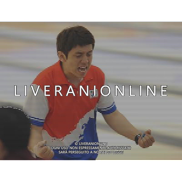 (101120) -- GUANGZHOU, Nov. 20 () -- Jang Dong Chul of South Korea celebrates during men\'s trios final of bowling event at the 16th Asian Games in Guangzhou, south China\'s Guangdong Province, Nov. 20, 2010. South Korea\'s Choi Bok Eum/Choi Yong Kyu/Jang Dong Chul won the gold medal with a total of 4061 points. (/Li Gang)(rzl) ©photoshot/Agenzia Aldo Liverani Sas - ITALY ONLY - CINA: 16mi Giochi Asiatici