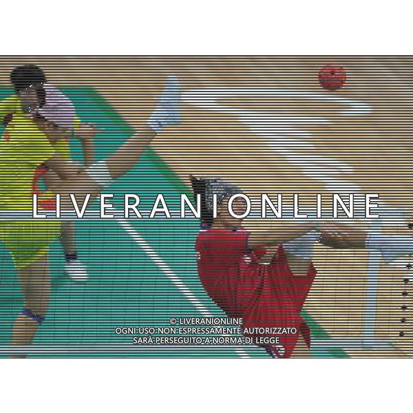 (101120) -- GUANGZHOU, Nov. 20, 2010 () -- Thailand\'s Daranee Wongcharern (front) competes in the women\'s team final of Sepaktakraw against China at the 16th Asian Games in Guangzhou, south China\'s Guangdong Province, Nov. 20, 2010. Thailand won by 2-0 and claimed the title of the event. (/Yan Yan) ©photoshot/Agenzia Aldo Liverani Sas - ITALY ONLY - CINA: 16mi Giochi Asiatici