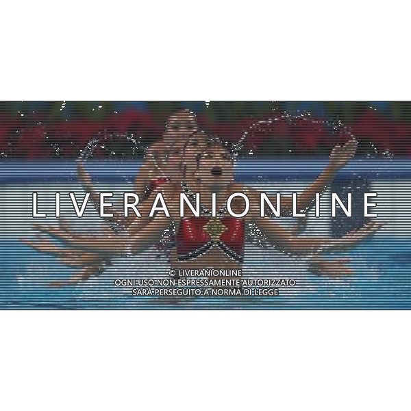 (101120) -- FOSHAN, Nov. 20, 2010 () -- Team Thailand perform during the women\'s synchronised swimming team free routine final at the 16th Asian Games in Foshan, south China\'s Guangdong Province, Nov. 20, 2010. Thailand ranked 4th with 140.125 points. (/Fei Maohua) ©photoshot/Agenzia Aldo Liverani Sas - ITALY ONLY - CINA: 16mi Giochi Asiatici