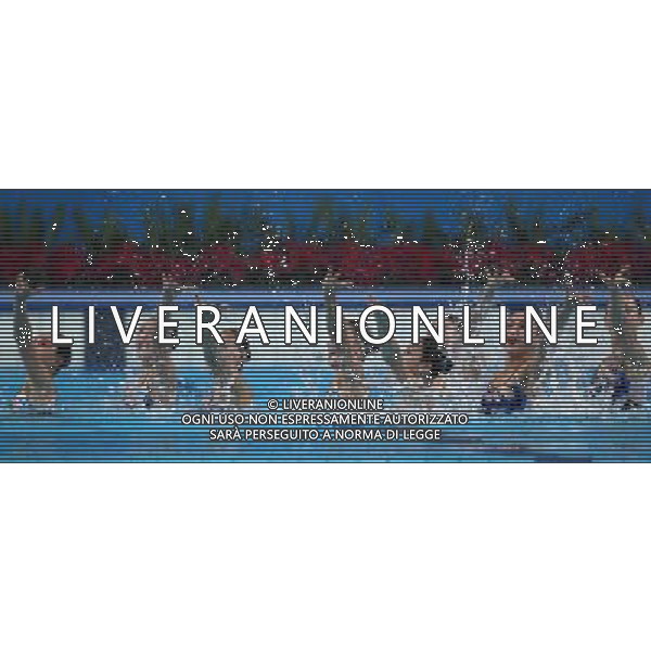(101120) -- FOSHAN, Nov. 20, 2010 () -- Team DPRK perform during the women\'s synchronised swimming team free routine final at the 16th Asian Games in Foshan, south China\'s Guangdong Province, Nov. 20, 2010. DPRK took the bronze with 173.000 points. (/Fei Maohua) ©photoshot/Agenzia Aldo Liverani Sas - ITALY ONLY - CINA: 16mi Giochi Asiatici
