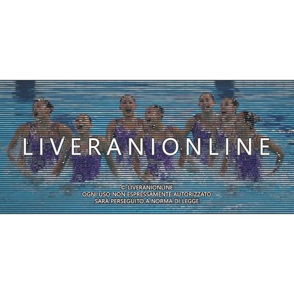(101120) -- FOSHAN, Nov. 20, 2010 () -- Team China perform during the women\'s synchronised swimming team free routine final at the 16th Asian Games in Foshan, south China\'s Guangdong Province, Nov. 20, 2010. China claimed the title with 192.000 points. (/Fei Maohua) ©photoshot/Agenzia Aldo Liverani Sas - ITALY ONLY - CINA: 16mi Giochi Asiatici