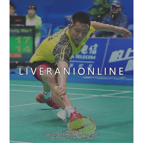 (101120) -- GUANGZHOU, Nov. 20, 2010 () -- Chen Jin of China returns the shuttlecock during the semifinal of men\'s singles of badminton against Lee Chong Wei of Malaysia at the 16th Asian Games in Guangzhou, south China\'s Guangdong Province, Nov. 20, 2010. Chen lost 1-2. (/Lu Hanxin)(wll) ©photoshot/Agenzia Aldo Liverani Sas - ITALY ONLY - CINA: 16mi Giochi Asiatici
