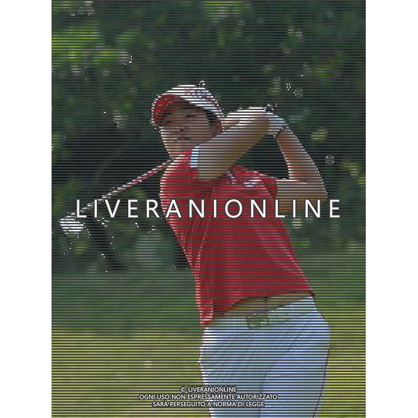 (101120) -- GUANGZHOU, Nov. 20, 2010 () -- Han Jung Eun of South Korea competes during the women\'s team of golf competition at the 16th Asian Games in Guangzhou, south China\'s Guangdong Province, Nov. 20, 2010. South Korea won the gold of the event. (/Yang Shiyao) ©photoshot/Agenzia Aldo Liverani Sas - ITALY ONLY - CINA: 16mi Giochi Asiatici