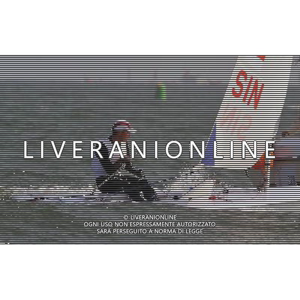 (101120) -- SHANWEI, Nov. 20, 2010 () -- Singapore\'s Scott Glen Sydney competes during the Open Laser Radial race of sailing competition at the 16th Asian Games in Shanwei, south China\'s Guangdong Province, Nov. 20, 2010. Singapore\'s Scott Glen Sydney won the bronze of the event after 12 rounds. (/Zhu Zheng) ©photoshot/Agenzia Aldo Liverani Sas - ITALY ONLY - CINA: 16mi Giochi Asiatici