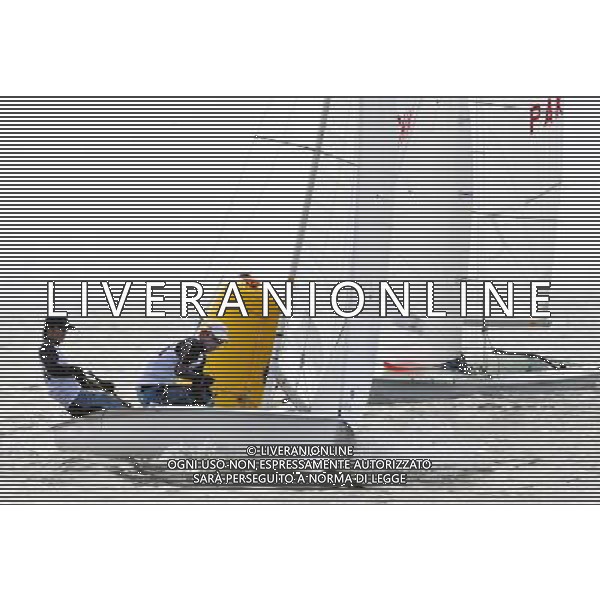 (101120) -- SHANWEI, Nov. 20, 2010 () -- China\'s Deng Daokun/Wang Weidong compete in the men\'s Double Handed Dinghy 470 race of sailing competition at the 16th Asian Games in Shanwei, south China\'s Guangdong Province, Nov. 20, 2010. China\'s Deng Daokun/Wang Weidong ranked the second place of the event after 12 rounds. (/Zhu Zheng) ©photoshot/Agenzia Aldo Liverani Sas - ITALY ONLY - CINA: 16mi Giochi Asiatici