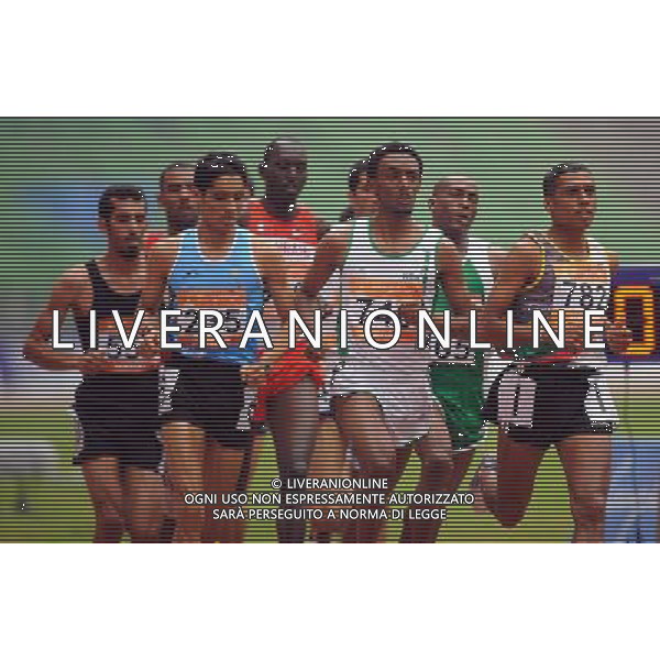 (101122) -- GUANGZHOU, Nov. 22, 2010 () -- Saudi Arabia\'s Emad Hamed Noor (C Front) and India\'s Sandeep Karan Singh (No. 235) compete during the men\'s 1500m round 1 of athletics at the 16th Asian Games in Guangzhou, south China\'s Guangdong Province, Nov. 22, 2010. (/Guo Dayue) ©photoshot/Agenzia Aldo Liverani Sas - ITALY ONLY - CINA: 16mi Giochi Asiatici
