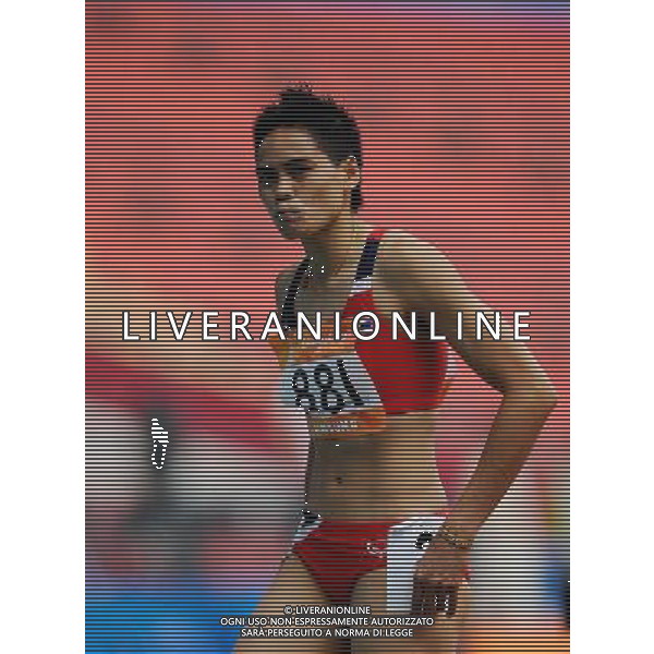 (101122) -- GUANGZHOU, Nov. 22, 2010 () -- Thailand\'s Amornrat Winatho leaves the track after tumbled down during the women\'s 100m hurdles of heptathlon of athletics at the 16th Asian Games in Guangzhou, south China\'s Guangdong Province, Nov. 22, 2010. (/Guo Dayue) ©photoshot/Agenzia Aldo Liverani Sas - ITALY ONLY - CINA: 16mi Giochi Asiatici