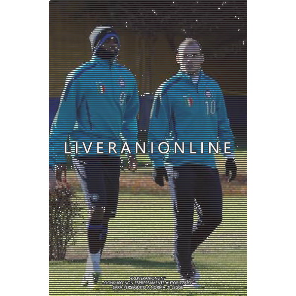 APPIANO GENTILE (CO) 23/11/2010 ALLENAMENTO DELL\' INTER IN VISTA DELLA SFIDA DI CHAMPIONS LEAGUE INTER-TWENTE NELLA FOTO : Samuel Eto\'o Fils - Sneijder Wesley FOTO ROMANO/AG ALDO LIVERANI