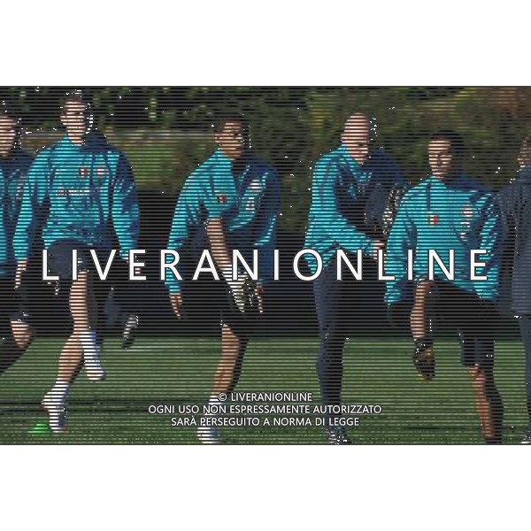 APPIANO GENTILE (CO) 23/11/2010 ALLENAMENTO DELL\' INTER IN VISTA DELLA SFIDA DI CHAMPIONS LEAGUE INTER-TWENTE NELLA FOTO : Nwankwo Obiora - CORDOBA IVAN RAMIRO - ESTEBAN CAMBIASSO FOTO ROMANO/AG ALDO LIVERANI