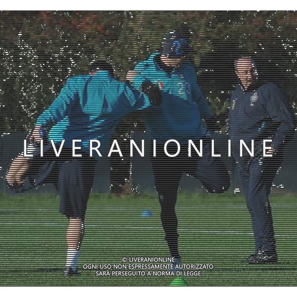 APPIANO GENTILE (CO) 23/11/2010 ALLENAMENTO DELL\' INTER IN VISTA DELLA SFIDA DI CHAMPIONS LEAGUE INTER-TWENTE NELLA FOTO : RAFAEL BENITEZ - MARCO MATERAZZI FOTO ROMANO/AG ALDO LIVERANI