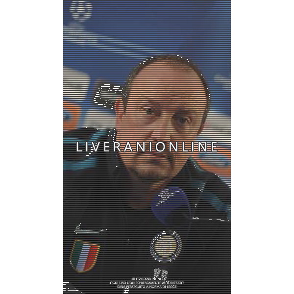 APPIANO GENTILE (CO) 23/11/2010 CONFERENZA STAMPA DELL\' INTER IN VISTA DELLA SFIDA DI CHAMPIONS LEAGUE INTER-TWENTE NELLA FOTO RAFAEL BENITEZ FOTO ROMANO/AG ALDO LIVERANI