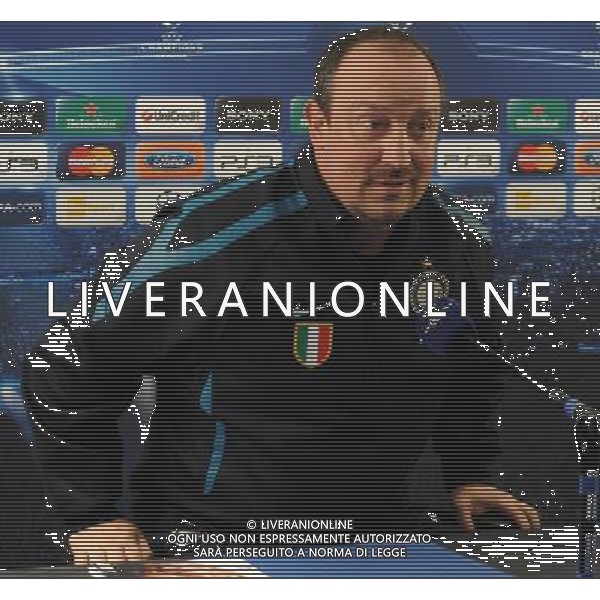 APPIANO GENTILE (CO) 23/11/2010 CONFERENZA STAMPA DELL\' INTER IN VISTA DELLA SFIDA DI CHAMPIONS LEAGUE INTER-TWENTE NELLA FOTO RAFAEL BENITEZ FOTO ROMANO/AG ALDO LIVERANI