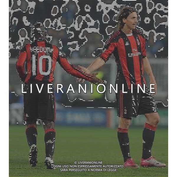 UEFA Champions League 2010/2011 Gruppo G Auxerre (Francia) - 23.11.2010 Auxerre-Milan Nella Foto:ibrahimovic-seedorf /Ph.Vitez-Ag. Aldo Liverani