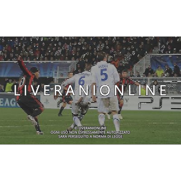 UEFA Champions League 2010/2011 Gruppo G Auxerre (Francia) - 23.11.2010 Auxerre-Milan Nella Foto:ronaldinho gol /Ph.Vitez-Ag. Aldo Liverani