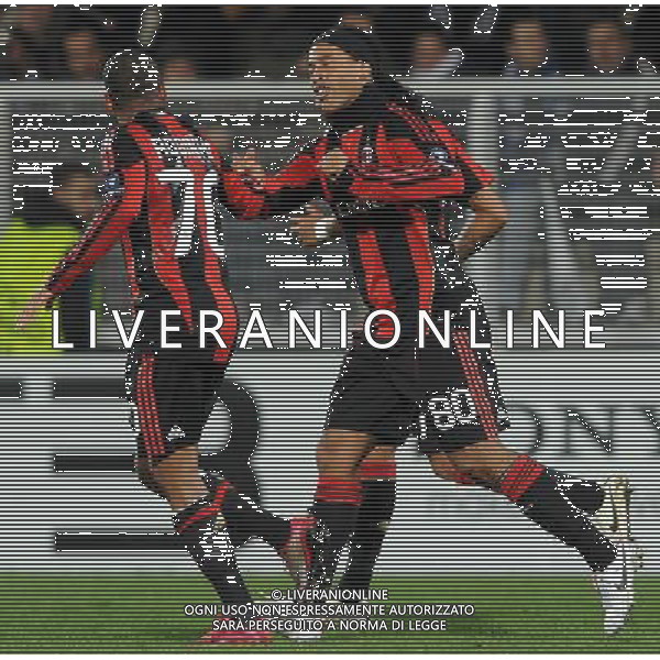 UEFA Champions League 2010/2011 Gruppo G Auxerre (Francia) - 23.11.2010 Auxerre-Milan Nella Foto:ronaldinho esulta /Ph.Vitez-Ag. Aldo Liverani