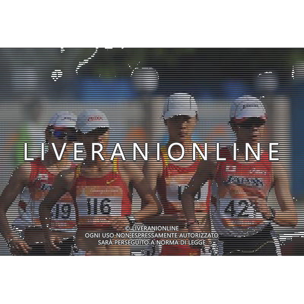 (101123) -- GUANGZHOU, Nov. 23, 2010 () -- Japan\'s Masumi Fuchise, China\'s Liu Hong ,China\'s Li Yanfei and Japan\'s Mayumi Kawasaki (from L to R)compete during the women\'s 20km race walking at the 16th Asian Games in Guangzhou, south China\'s Guangdong Province, Nov. 23, 2010. (/Li Gang) ©PHOTOSHOT/Agenzia Aldo Liverani Sas - ITALY ONLY: CINA - 16mi GIOCHI OLIMPICI ASIATICI