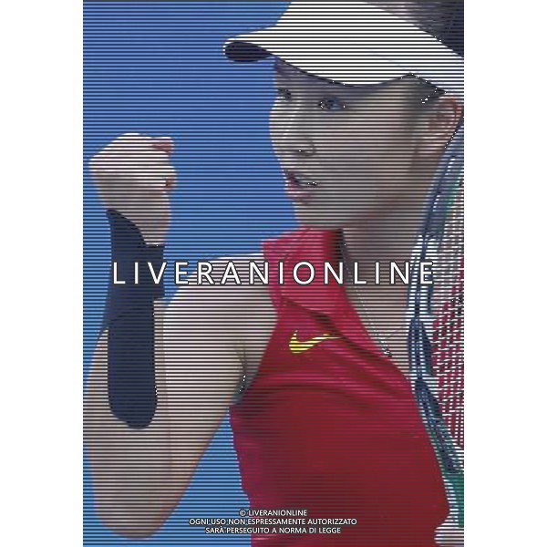 (101123) -- GUANGZHOU , Nov. 23, 2010 () -- Peng Shuai of China reacts during the women\'s singles final of Tennis against Akgul Amanmuradova of Uzbekistan at the 16th Asian Games in Guangzhou, south China\'s Guangdong Province, Nov. 23, 2010. Peng Shuai won 2-0 and got the gold medal. (/Chen Jianli) ©PHOTOSHOT/Agenzia Aldo Liverani Sas - ITALY ONLY: CINA - 16mi GIOCHI OLIMPICI ASIATICI