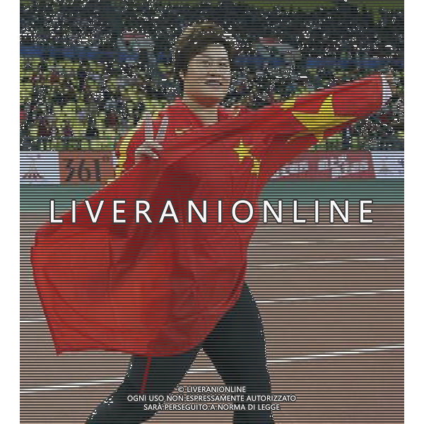 (101123) -- GUANGZHOU, Nov. 23, 2010 () -- China\'s Li Yanfeng jubilates after the women\'s discus throw final of athletics at the 16th Asian Games in Guangzhou, south China\'s Guangdong Province, Nov. 23, 2010. Li Yanfeng claimed the title with 66.18 meters. (/Liao Yujie) ©PHOTOSHOT/Agenzia Aldo Liverani Sas - ITALY ONLY: CINA - 16mi GIOCHI OLIMPICI ASIATICI