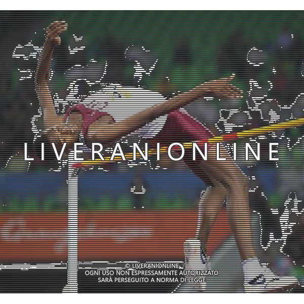 (101123) -- GUANGZHOU, Nov. 23, 2010 () -- Qatar\'s Mutaz Essa Barshim competes during the men\'s high jump final of athletics at the 16th Asian Games in Guangzhou, south China\'s Guangdong Province, Nov. 23, 2010. Mutaz Essa Barshim claimed the title with 2.27 meters. (/Liao Yujie) ©PHOTOSHOT/Agenzia Aldo Liverani Sas - ITALY ONLY: CINA - 16mi GIOCHI OLIMPICI ASIATICI