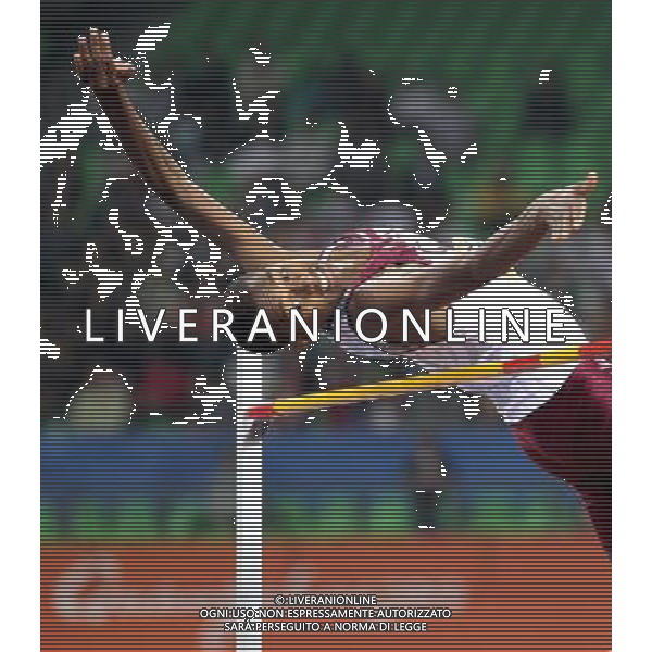 (101123) -- GUANGZHOU, Nov. 23, 2010 () -- Qatar\'s Mutaz Essa Barshim competes during the men\'s high jump final of athletics at the 16th Asian Games in Guangzhou, south China\'s Guangdong Province, Nov. 23, 2010. Mutaz Essa Barshim claimed the title with 2.27 meters. (/Liao Yujie) ©PHOTOSHOT/Agenzia Aldo Liverani Sas - ITALY ONLY: CINA - 16mi GIOCHI OLIMPICI ASIATICI
