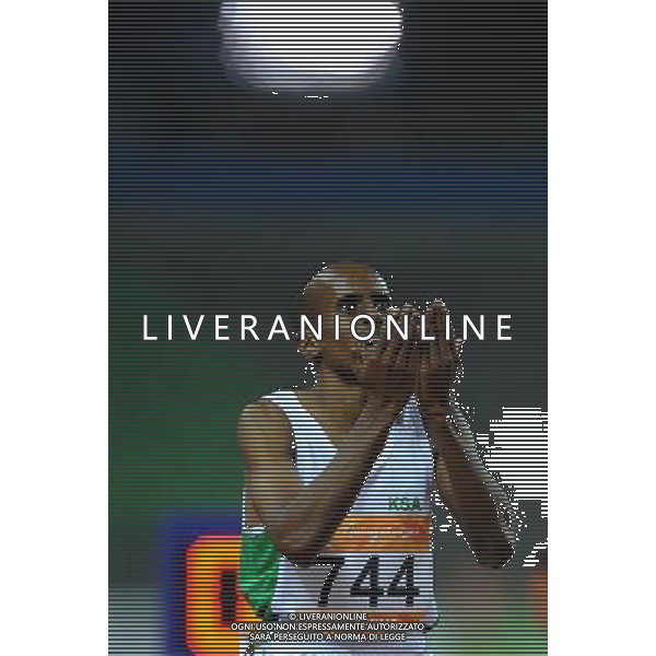 (101123) -- GUANGZHOU, Nov. 23, 2010 () -- Saudi Arabia\'s Mohammed Othman Shaween jubilates after the men\'s 1500m final of athletics at the 16th Asian Games in Guangzhou, south China\'s Guangdong Province, Nov. 23, 2010. Mohammed Othman Shaween claimed the title with 3 minutes and 36.49 seconds. (/Guo Dayue) ©PHOTOSHOT/Agenzia Aldo Liverani Sas - ITALY ONLY: CINA - 16mi GIOCHI OLIMPICI ASIATICI
