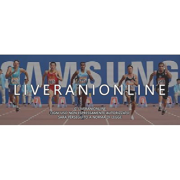 (101124) -- GUANGZHOU, Nov. 24, 2010 (Xinhua) -- (From L to R) Uzbekistan\'s Rifat Artikov, China\'s Yu Bin, India\'s Vinod Pulimoottil Joseph, Viet Nam\'s Vu Van Huyen and Iran\'s Hadi Sepehrzad compete during the men\'s 100m decathlon of athletics at the 16th Asian Games in Guangzhou, south China\'s Guangdong Province, Nov. 24, 2010. (Xinhua/Li Ming) ©PHOTOSHOT/Agenzia Aldo Liverani Sas - ITALY ONLY: CINA - 16mi GIOCHI OLIMPICI ASIATICI