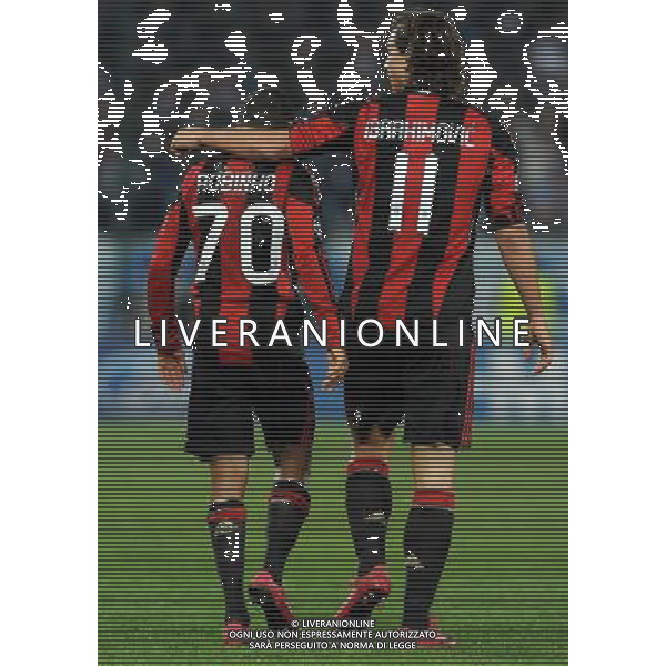 UEFA Champions League 2010/2011 Gruppo G Auxerre (Francia) - 23.11.2010 Auxerre-Milan Nella Foto:Zlatan IBRAHIMOVIC-ROBINHO /Ph.Vitez-Ag. Aldo Liverani