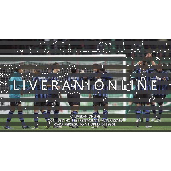 Inter - Twente Champions League 24/11/2010 nella foto esutanza inter a fine gara ©Luzzani/Agenzia Aldo Liverani Sas