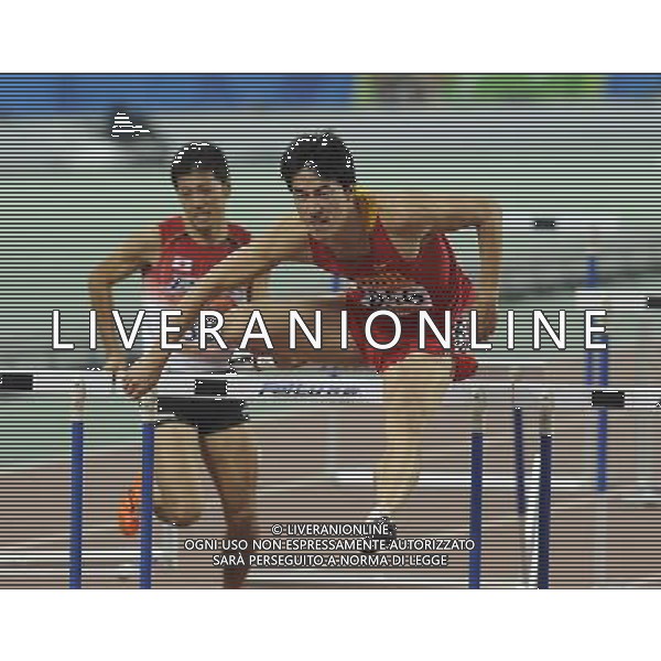 China\'s Liu Xiang competes in the men\'s 110m hurdles final at the 16th Asian Games in Guangzhou in south China\'s Guangdong province on Wednesday, Nov. 24, 2010. Liu Xiang won gold in 13.09 seconds.(Photo By Lu Tong/ColorChinaPhoto) - AG. ALDO LIVERANI SAS ITALY ONLY CINA - 16mi GIOCHI OLIMPICI ASIATICI 2010