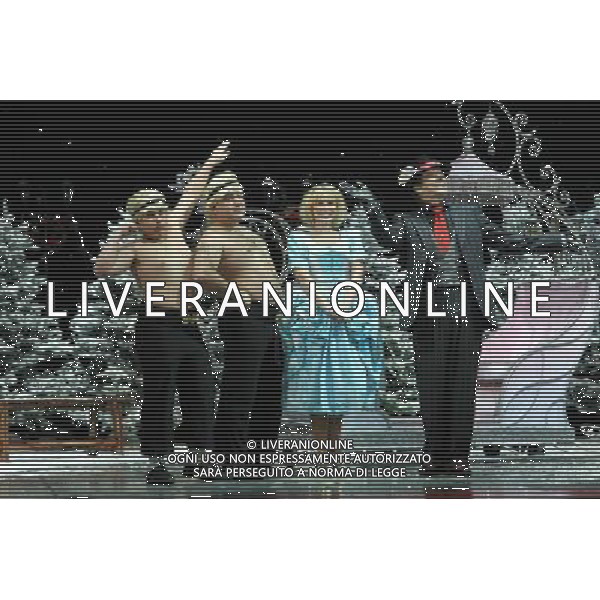 Pictured: Stavros Flatley, Joanna Page and Dirk Benedict First Family Entertainment press launch photocall, PIccadilly Theatre, London, UK. 26/11/2010 Byline: Retna Pictures/Kiera Fyles /PHOTOSHOT/AG ALDO LIVERANI SAS - ITALY ONLY -