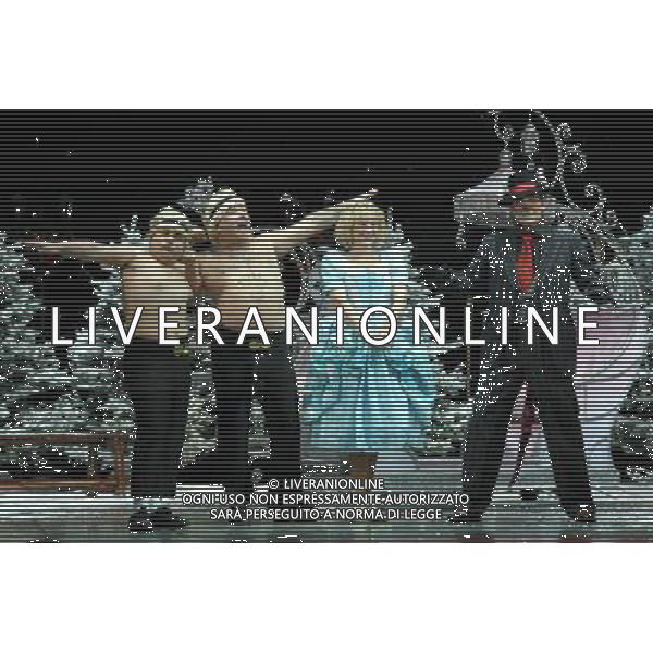 Pictured: Stavros Flatley, Joanna Page and Dirk Benedict First Family Entertainment press launch photocall, PIccadilly Theatre, London, UK. 26/11/2010 Byline: Retna Pictures/Kiera Fyles /PHOTOSHOT/AG ALDO LIVERANI SAS - ITALY ONLY -