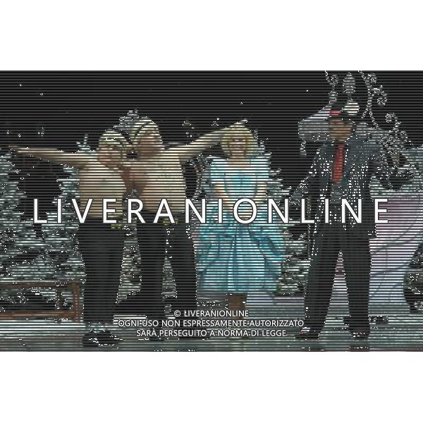 Pictured: Stavros Flatley, Joanna Page and Dirk Benedict First Family Entertainment press launch photocall, PIccadilly Theatre, London, UK. 26/11/2010 Byline: Retna Pictures/Kiera Fyles /PHOTOSHOT/AG ALDO LIVERANI SAS - ITALY ONLY -