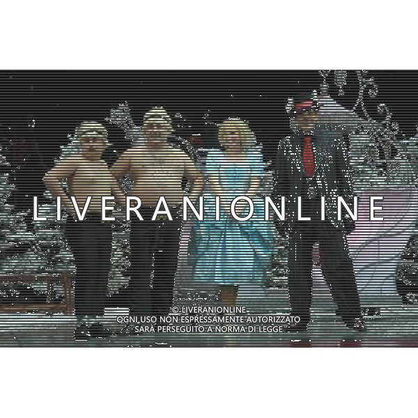 Pictured: Stavros Flatley, Joanna Page and Dirk Benedict First Family Entertainment press launch photocall, PIccadilly Theatre, London, UK. 26/11/2010 Byline: Retna Pictures/Kiera Fyles /PHOTOSHOT/AG ALDO LIVERANI SAS - ITALY ONLY -