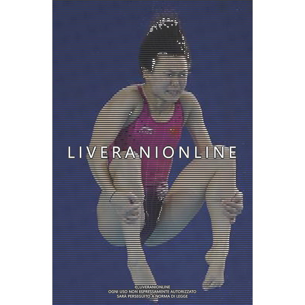 (101126) -- GUANGZHOU, Nov. 26, 2010 () -- China\'s Shi Tingmao competes during the women\'s 3m springboard final of Diving event at the 16th Asian Games in Guangzhou, south China\'s Guangdong Province, Nov. 26, 2010. Shi Maoting won the silver medal with 359.90 points. (/Fei Maohua) (wy) - Xinhua/Photoshot - Ag. Aldo Liverani sas ITALY ONLY CINA - 16mi GIOCHI OLIMPICI ASIATICI: NUOTO TUFFI