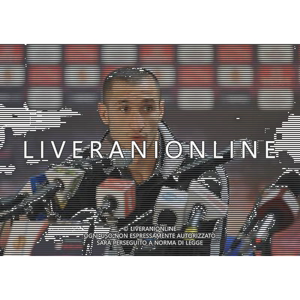 POZNAN 30.11.2010 CONFERENZA STAMPA JUVENTUS PRIMA DELLA PARTITA DI EUROPA LEAGUE 2010-2011 CONTRO IL LECH POZNAN nella foto: GIORGIO CHIELLINI © JAKUB KACZMARCZYK / Newspix.pl - AG. ALDO LIVERANI SAS ITALY ONLY 