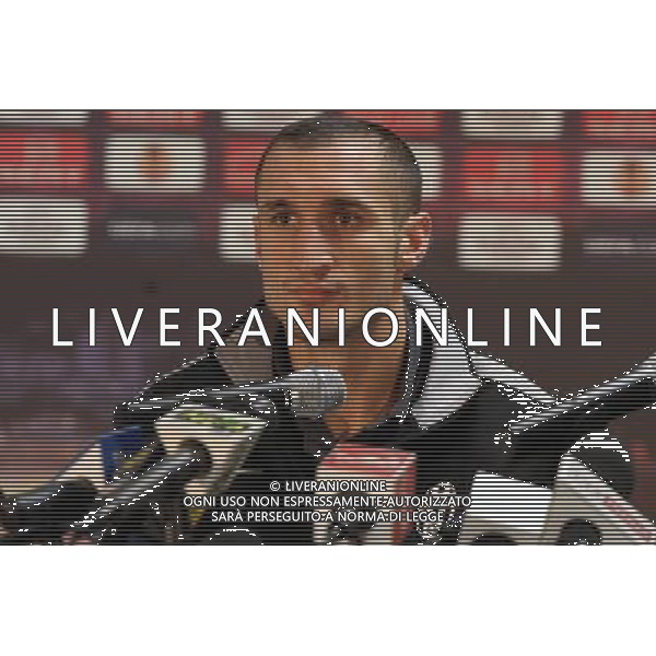 POZNAN 30.11.2010 CONFERENZA STAMPA JUVENTUS PRIMA DELLA PARTITA DI EUROPA LEAGUE 2010-2011 CONTRO IL LECH POZNAN nella foto: GIORGIO CHIELLINI © Maciej Opala / Newspix.pl - Ag. Aldo Liverani sas ITALY ONLY 