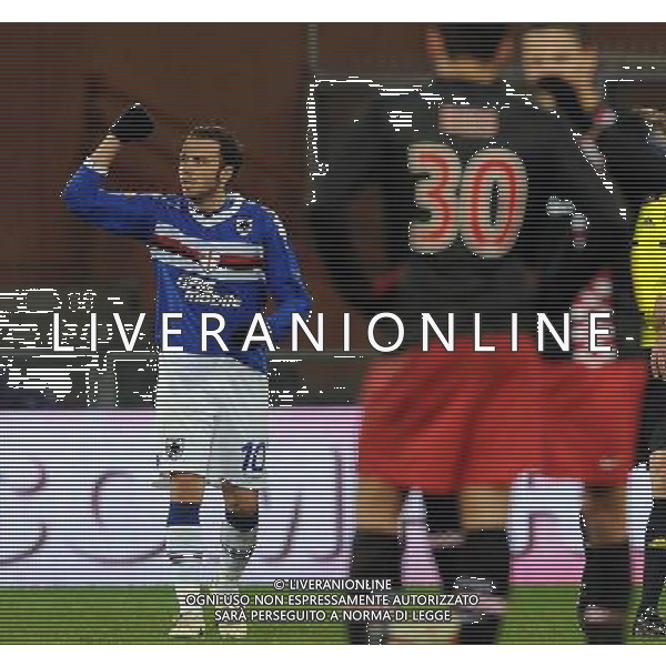 UEFA Europa League 2010/2011 Genova - 01.12.2010 Sampdoria-PSV Eindhoven Nella Foto:pazzini esulta /Ph.Vitez-Ag. Aldo Liverani