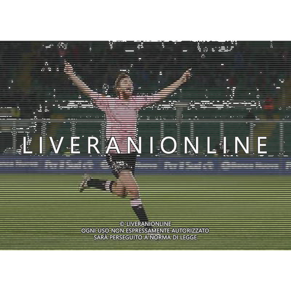 GIUSEPPE SERGI - ALDO LIVERANI 02-12-10 Palermo : Palermo - sparta praga uefa europa league 2010-11 Nella foto: esultanza di rigoni nicola dopo il gol
