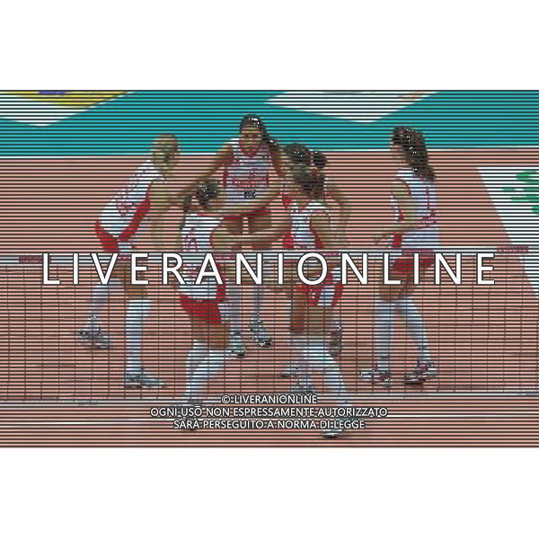 Findomestic Volley Cup - Campionato Pallavolo Serie A1 Femminile Busto Arsizio (VA) 5-12-2010 Yamamay Busto Arsizio - Scavolini Pesaro nella foto: le giocatrici della Scavolini Pesaro foto Garavaglia - ag. Aldo Liverani sas