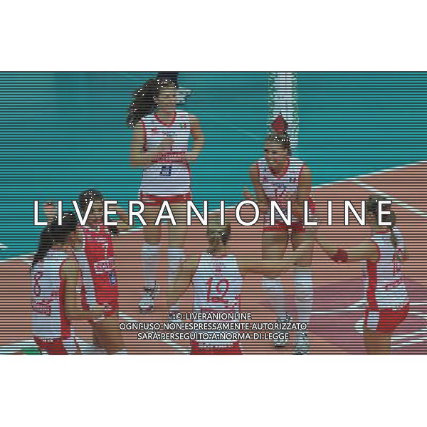 Findomestic Volley Cup - Campionato Pallavolo Serie A1 Femminile Busto Arsizio (VA) 5-12-2010 Yamamay Busto Arsizio - Scavolini Pesaro nella foto: le giocatrici della Scavolini Pesaro foto Garavaglia - ag. Aldo Liverani sas