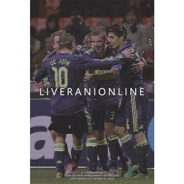 Milan - Ajax Champions League 08/12/2010 nella foto esultanza alderweireld ©luzzani/Agenzia Aldo Liverani Sas