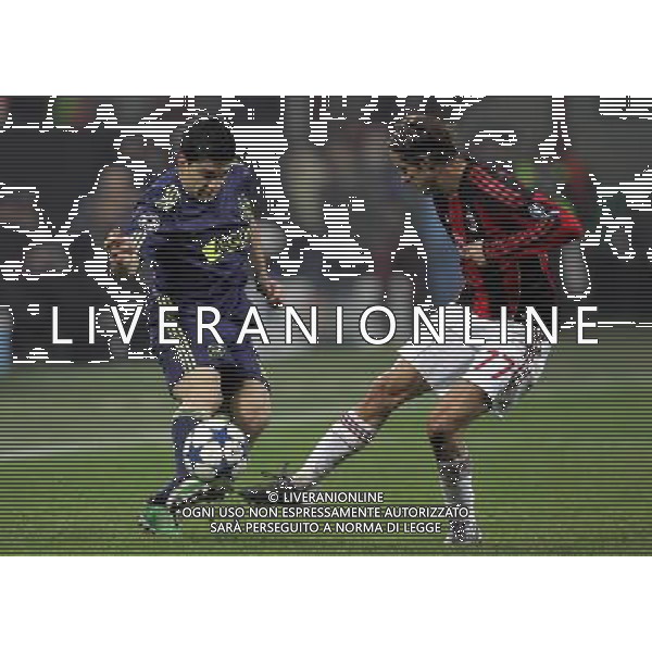 Milan - Ajax Champions League 08/12/2010 nella foto suarez e antonini ©luzzani/Agenzia Aldo Liverani Sas