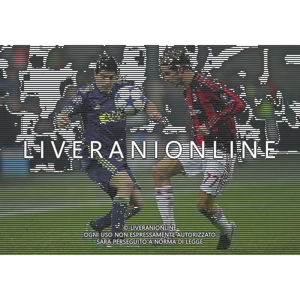 Milano 08-12-2010 Champions League 2010/11 milan-ajax nella foto luis suarez e luca antonini ph marco luzzani/ag aldo liverani s.a.s.
