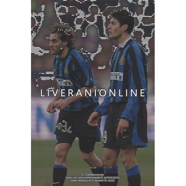 INTER-SOCHAUX COPPA UEFA 03/03/2004 NELLA FOTO CHRISTIAN VIERI E JULIO CRUZ FOTO MARCO LUZZANI/AGENZIA ALDO LIVERANI