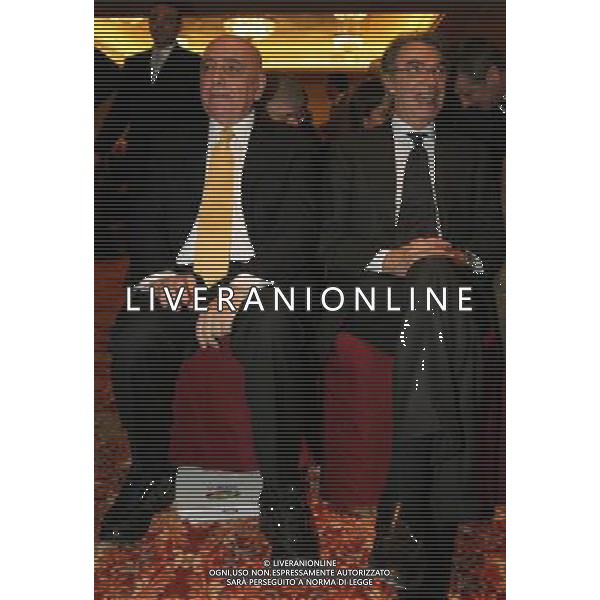 MILANO 13-12-2010 HOTEL PRINCIPE DI SAVOIA CALCIO LEGA CALCIO PREMIAZIONI ANNO CALCISTICO SERIE A TIM 2009-2010 NELLA FOTO ADRIANO GALLIANI MASSIMO MORATTI PH.FIOCHI/AG ALDO LIVERANI SAS