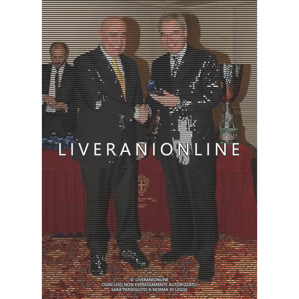 MILANO 13-12-2010 HOTEL PRINCIPE DI SAVOIA CALCIO LEGA CALCIO PREMIAZIONI ANNO CALCISTICO SERIE A TIM 2009-2010 NELLA FOTO ADRIANO GALLIANI MAURIZIO BERETTA PH.FIOCHI/AG ALDO LIVERANI SAS