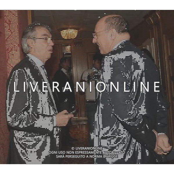 MILANO 13-12-2010 HOTEL PRINCIPE DI SAVOIA CALCIO LEGA CALCIO PREMIAZIONI ANNO CALCISTICO SERIE A TIM 2009-2010 NELLA FOTO MORATTI MASSIMO MAROTTA BEPPE PH.FIOCHI/AG ALDO LIVERANI SAS