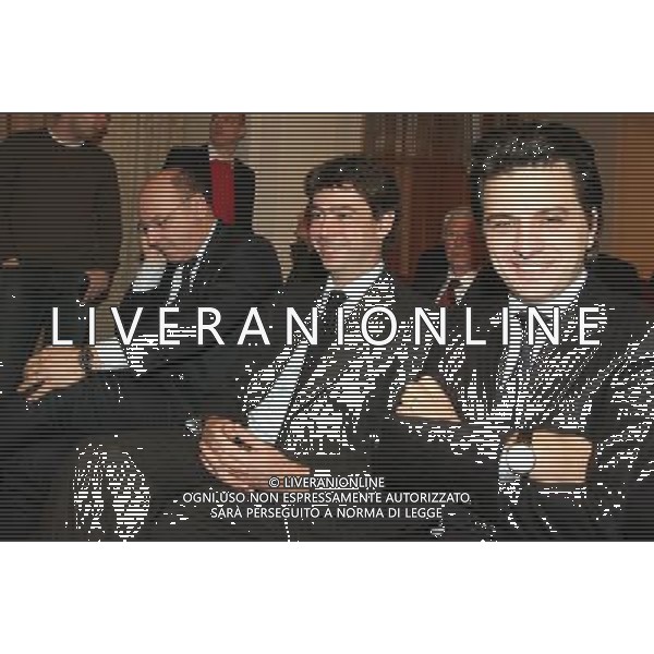 MILANO 13-12-2010 HOTEL PRINCIPE DI SAVOIA CALCIO LEGA CALCIO PREMIAZIONI ANNO CALCISTICO SERIE A TIM 2009-2010 NELLA FOTO MICHETALE BRIAMONTE ANDREA AGNELLI BEPPE MAROT PH.FIOCHI/AG ALDO LIVERANI SAS