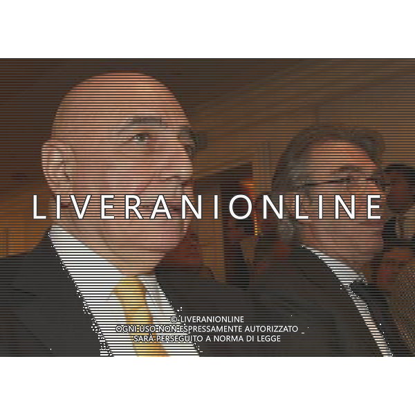 MILANO 13-12-2010 HOTEL PRINCIPE DI SAVOIA CALCIO LEGA CALCIO PREMIAZIONI ANNO CALCISTICO SERIE A TIM 2009-2010 NELLA FOTO ADRIANO GALLIANI MASSIMO MORATTI PH.FIOCHI/AG ALDO LIVERANI SAS